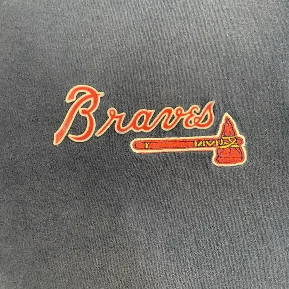 Vintage Russell Athletics Atlanta Braves Short Sleeve T Shirt Sz XL - Picture 2 of 7